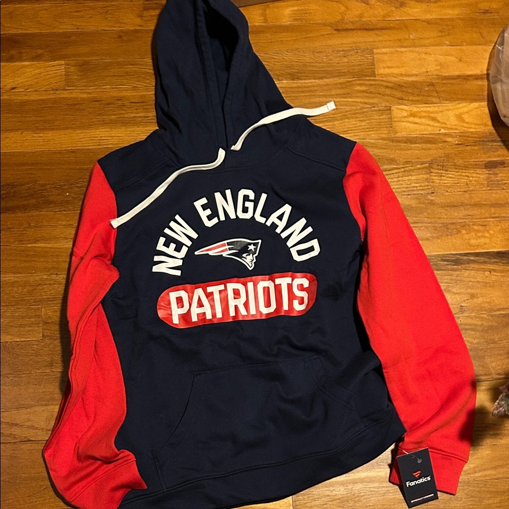 Fanatics New England Patriots Navy and Red Sweatshirt Hoodie